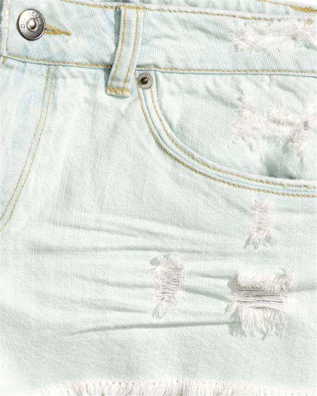 شلوارک جین زنانه سفید H&M