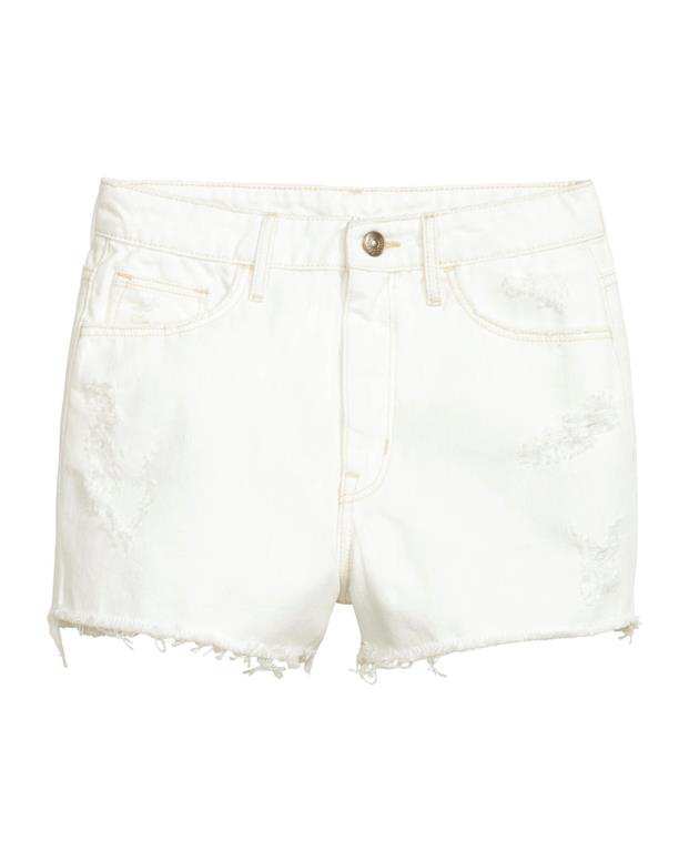 شلوارک جین زنانه آبی H&M