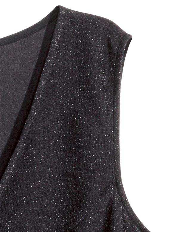 پیراهن لمه زنانه مشکی H&M