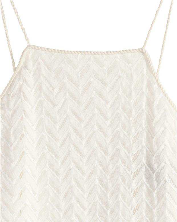 پیراهن زیگ‌زاگ زنانه سفید H&M