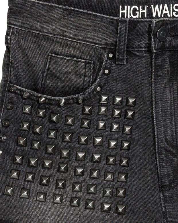 شلوارک جین زنانه زغالی H&M