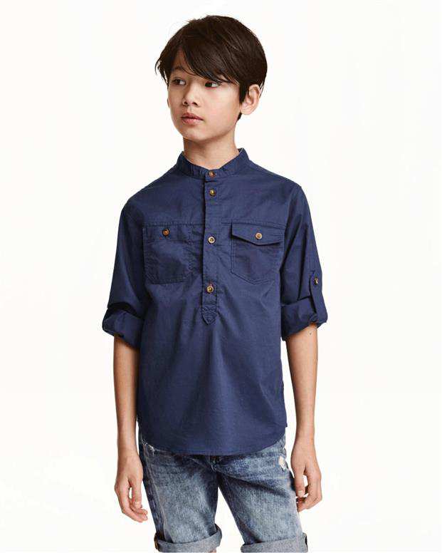 پیراهن پسرانه سرمه‌ای H&M