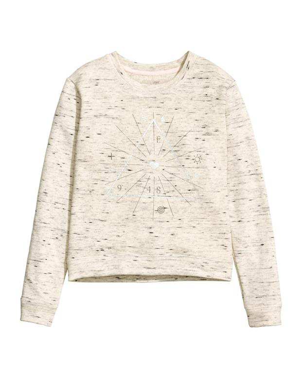 پلیور دخترانه شیری ملانژ H&M