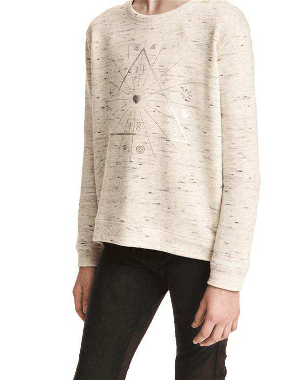 پلیور دخترانه شیری ملانژ H&M