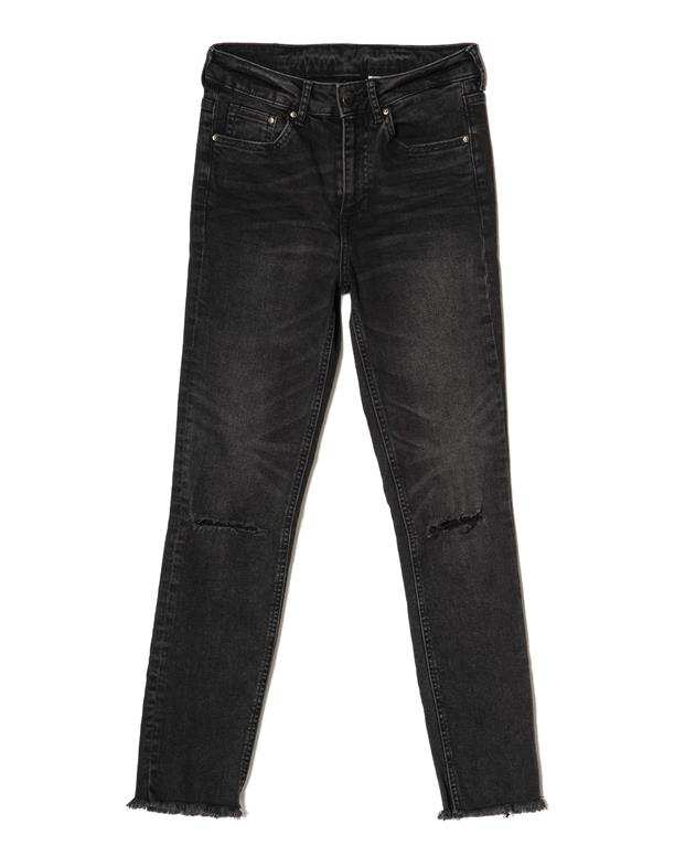 شلوار جین زنانه چسبان زغالی H&M