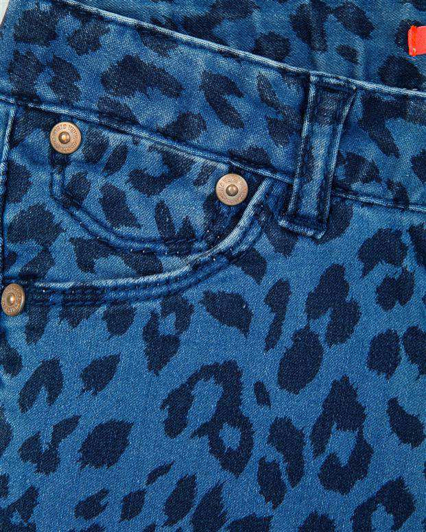 شلوار جین پلنگی دخترانه آبی تیره Zara