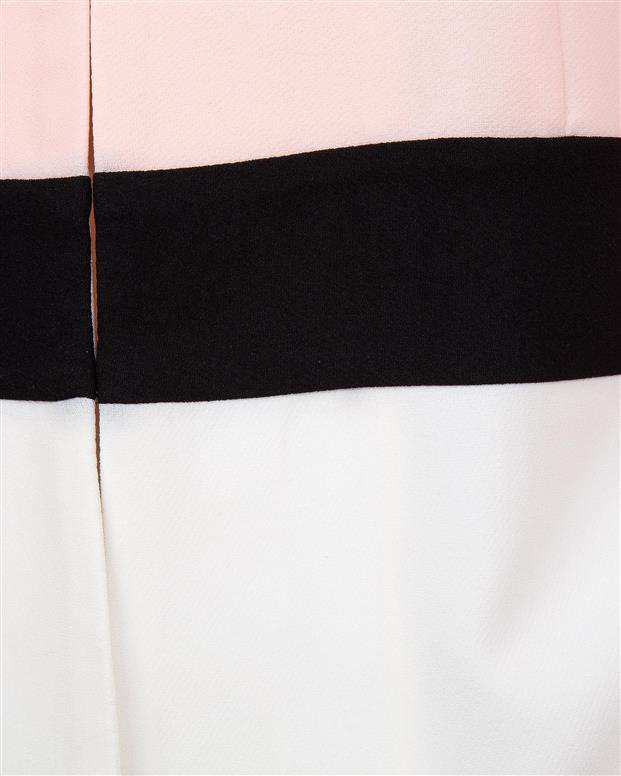 ست بلوز و دامن زنانه گلبهی مشکی Tulika