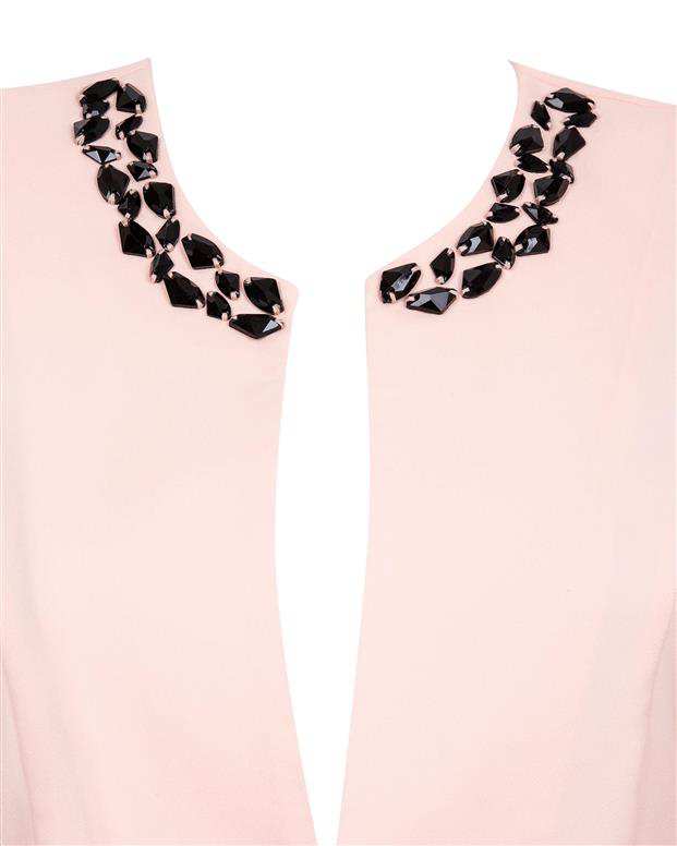 ست بلوز و دامن زنانه گلبهی مشکی Tulika