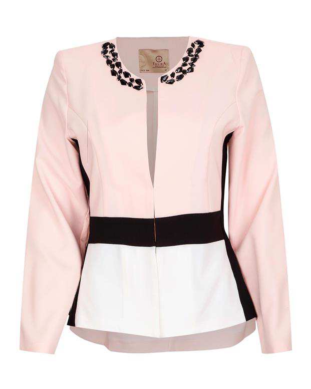 ست بلوز و دامن زنانه گلبهی مشکی Tulika