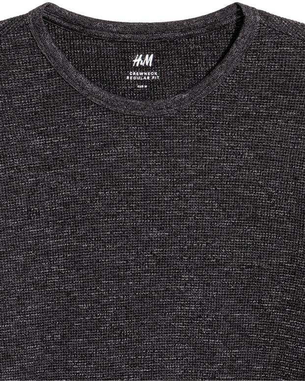 پلیور مردانه خاکستری ملانژ H&M