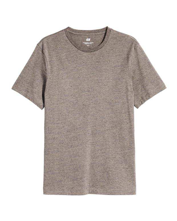 تی‌شرت نخی مردانه خاکستری H&M