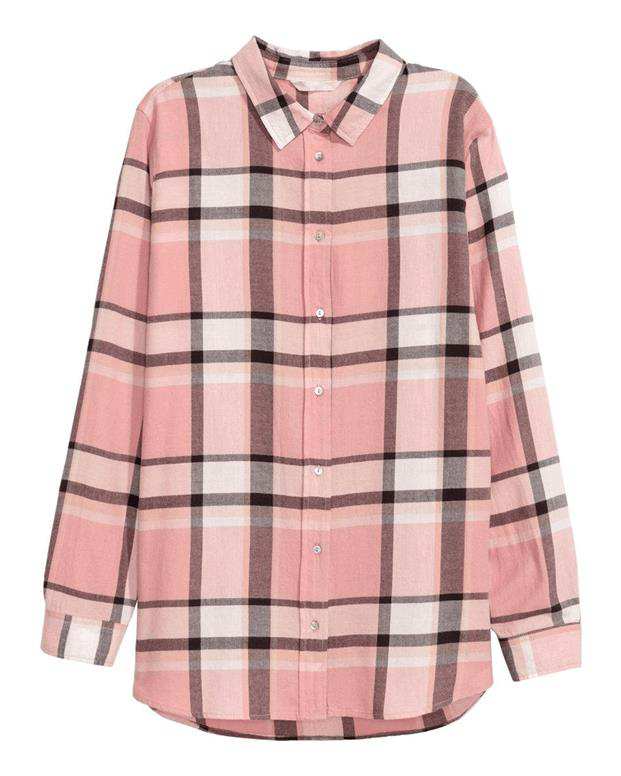 شومیز چهارخانه زنانه صورتی H&M