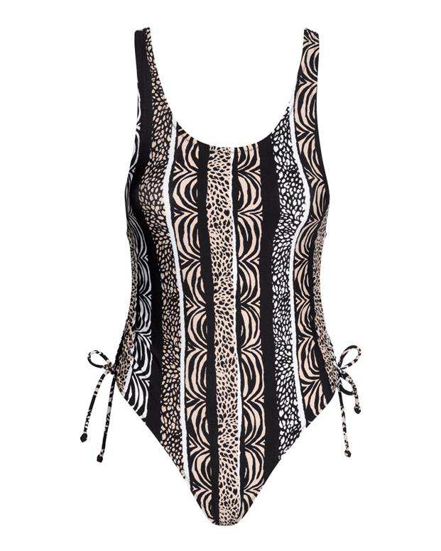 مایو یک‌تکه زنانه کرم مشکی H&M