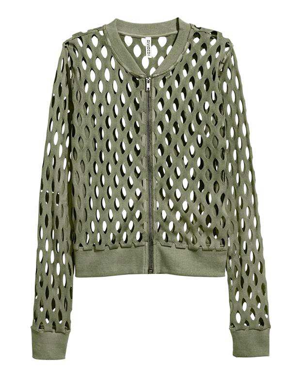 بلوز نخی زنانه سبز H&M