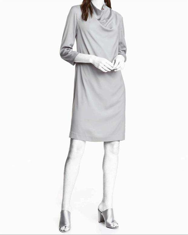 مانتو جلوبسته زنانه طوسی H&M