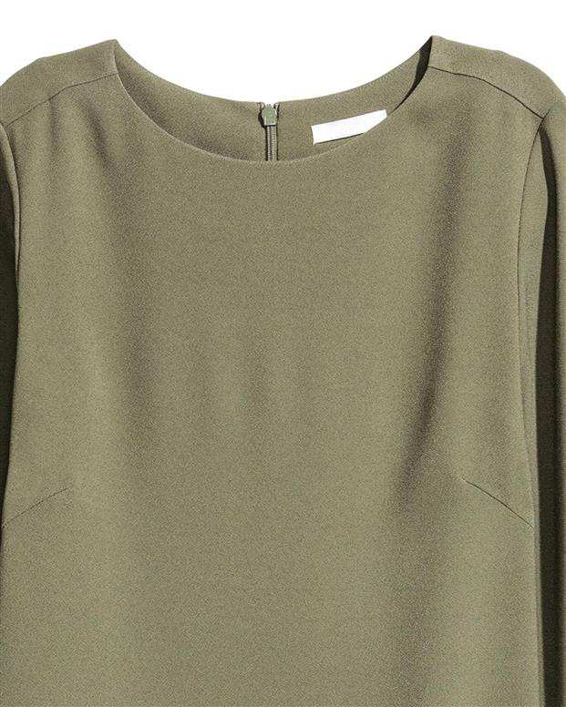 پیراهن زنانه سبز زیتونی H&M