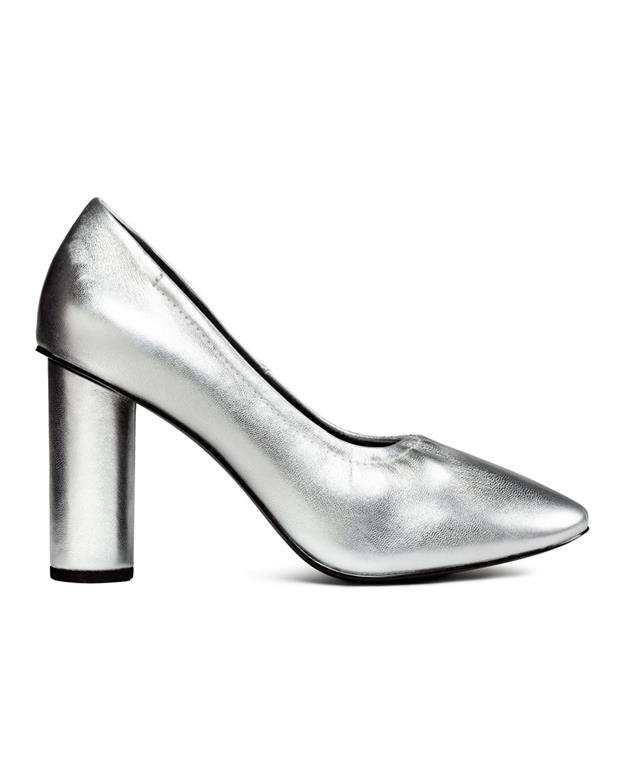 کفش زنانه پاشنه بلند نقره‌ای H&M