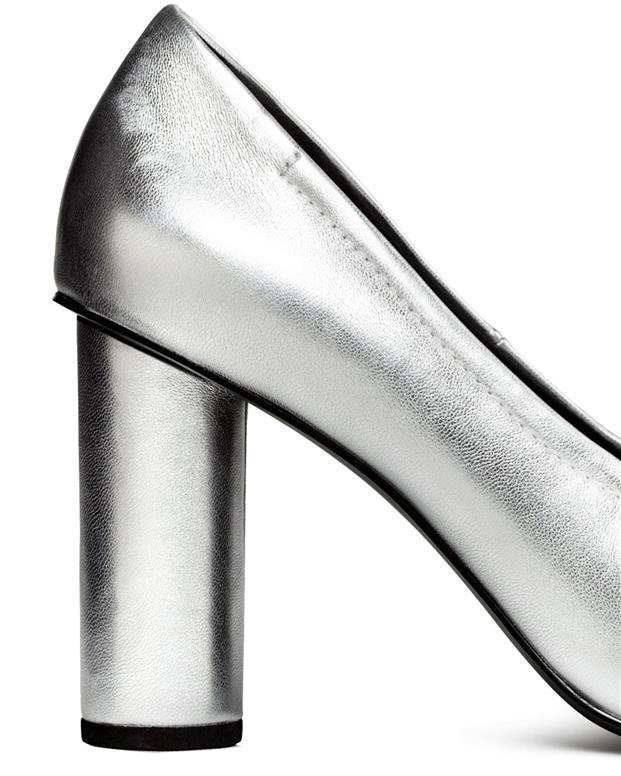 کفش زنانه پاشنه بلند نقره‌ای H&M
