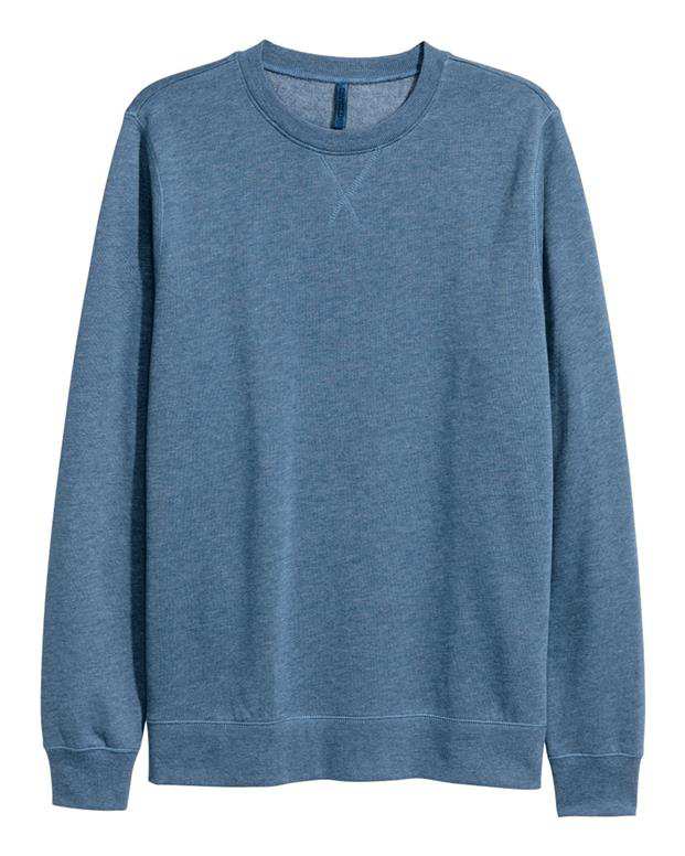 سویشرت آستین ‌بلند مردانه آبی H&M