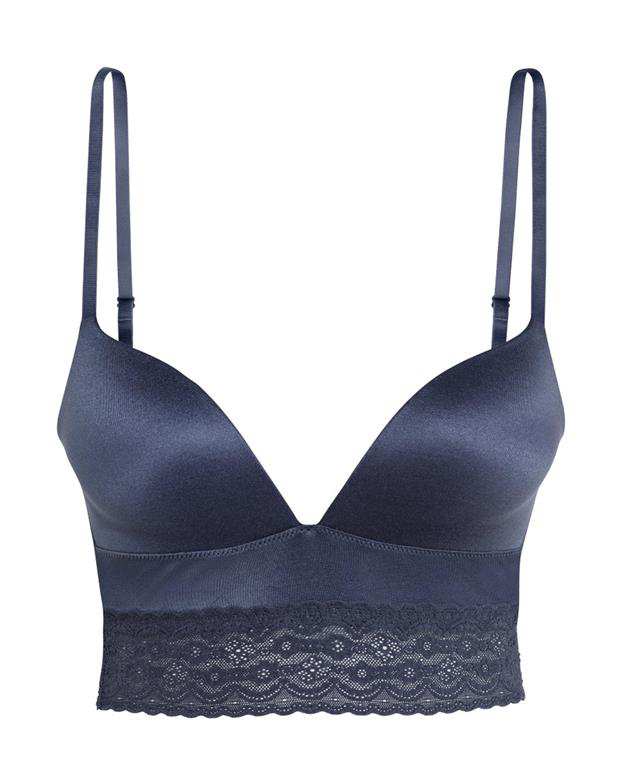 سوتین اسفنجی زنانه طوسی آبی H&M