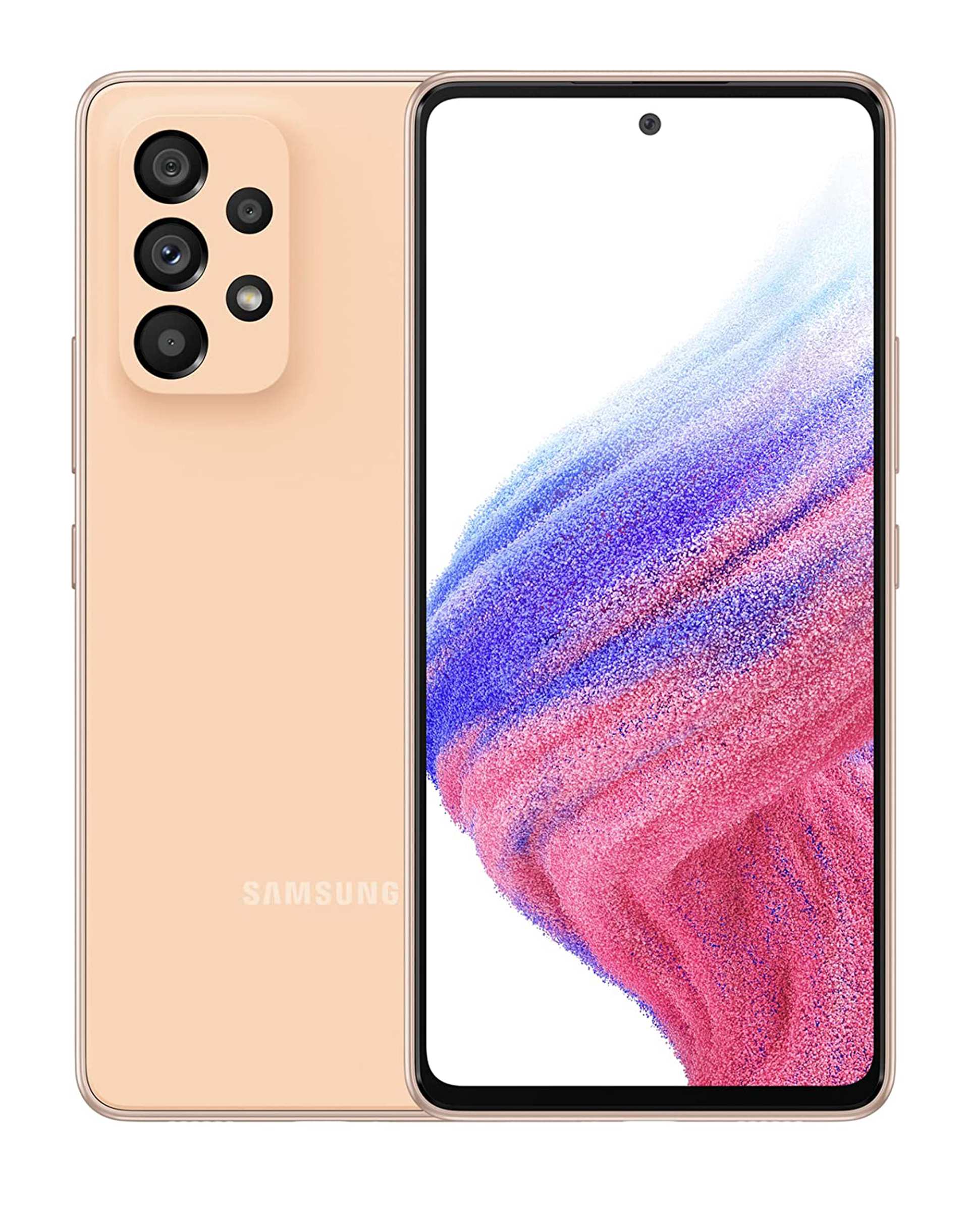 گوشی موبایل سامسونگ مدل Galaxy A53 5G دو سیم کارت ظرفیت 256 گیگابایت و رم 8 گیگابایت هلویی