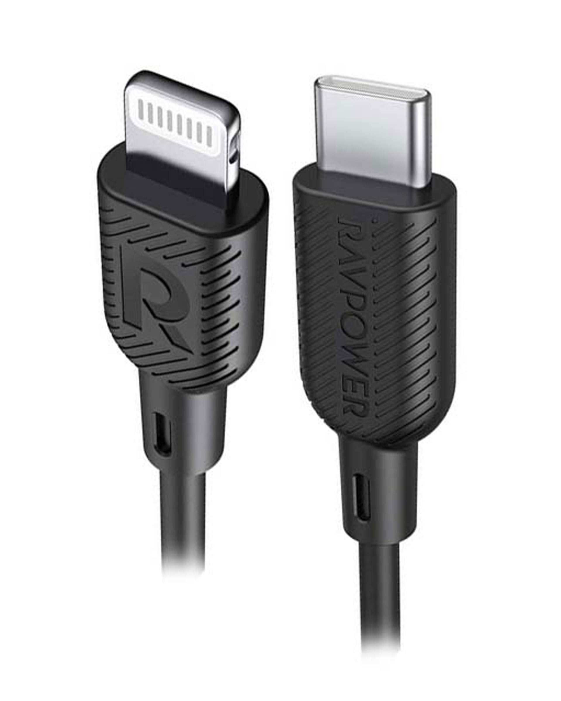 کابل تبدیل USB-C به Lightning راوپاور مدل CB-020 مشکی طول 1 متر