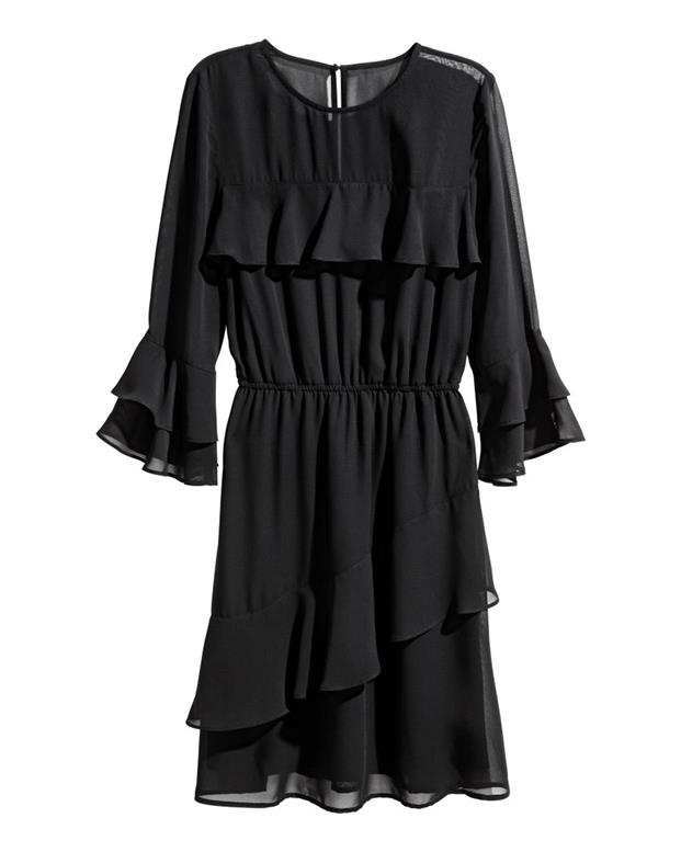 پیراهن زنانه حریر مشکی H&M