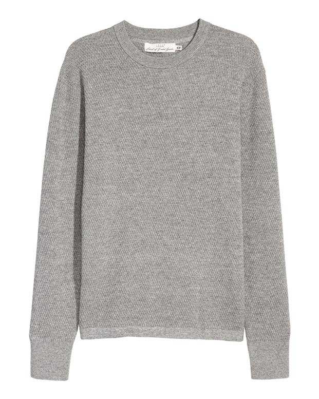 پلیور مردانه طوسی H&M