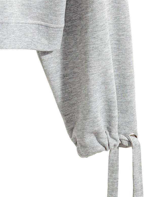 سویشرت زنانه جلوبسته طوسی ملانژ H&M