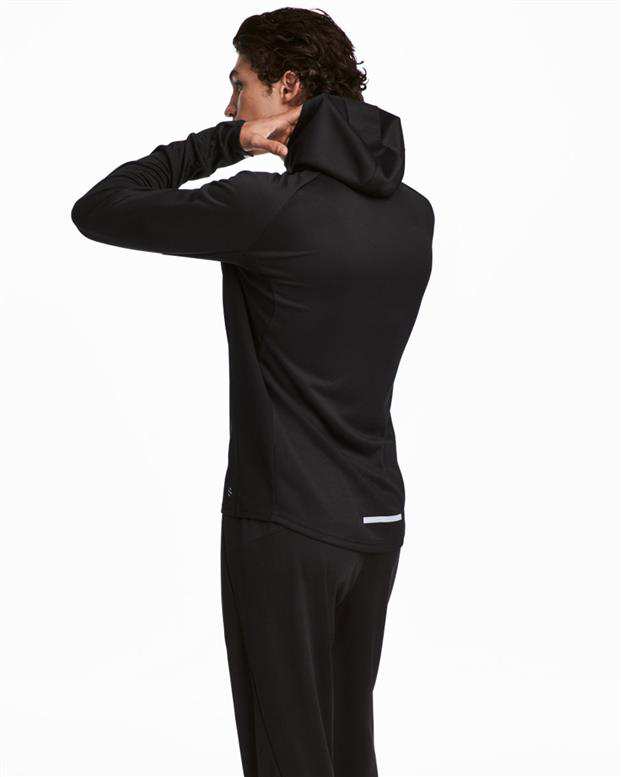 سویشرت مردانه کلاه‌دار مشکی H&M