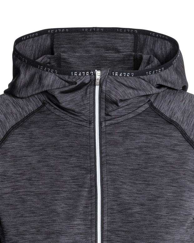سویشرت کلاه‌دار زنانه خاکستری تیره ملانژ H&M