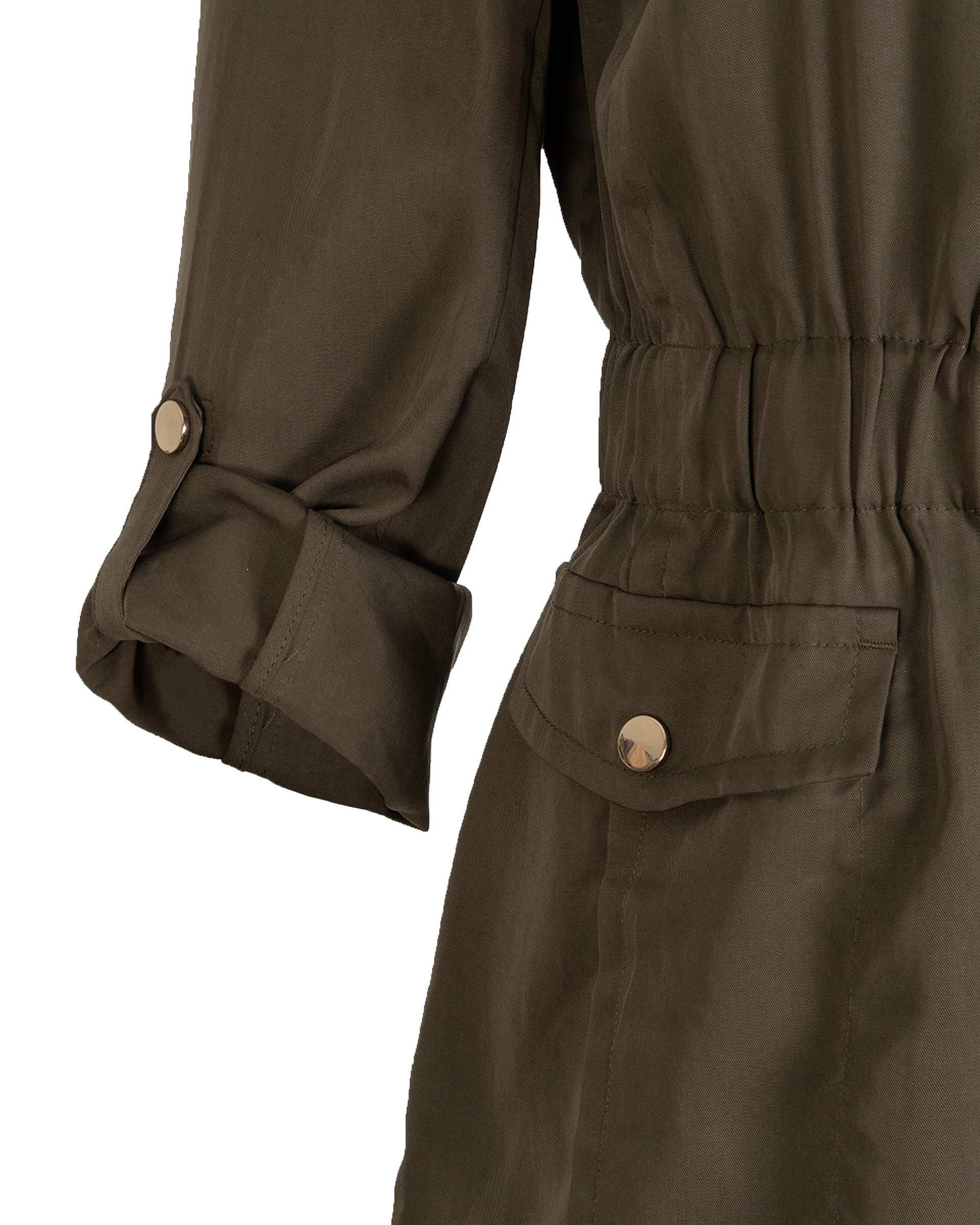 بارانی زنانه کوتاه سبز اچ اند ام H&M 