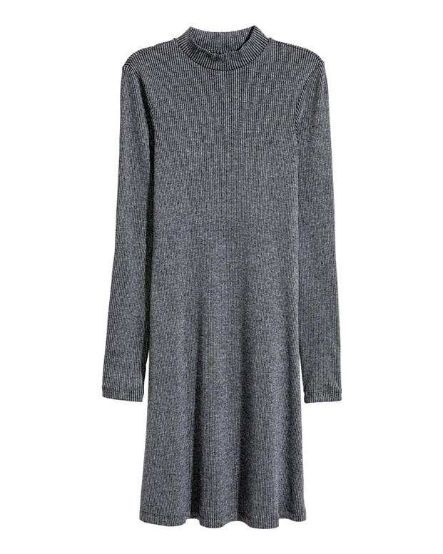 پیراهن زنانه بافت خاکستری H&M