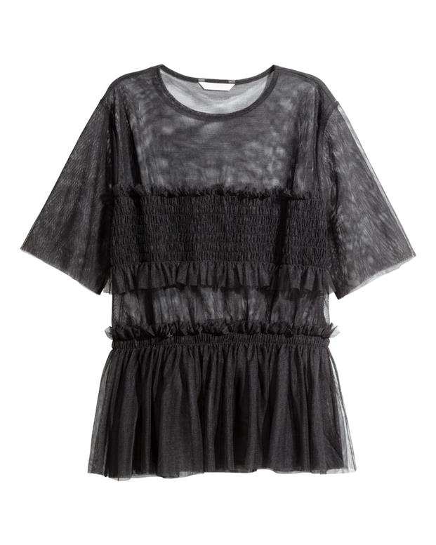 بلوز زنانه توری مشکی H&M