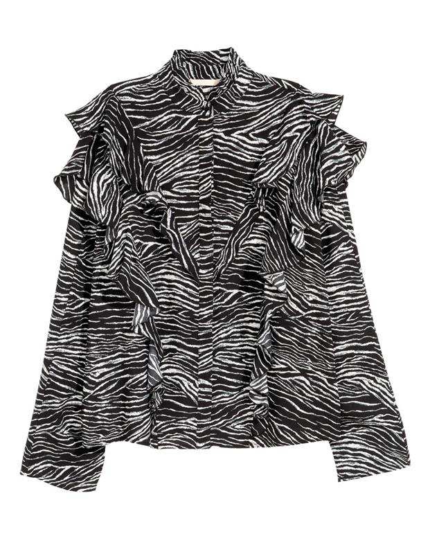 شومیز زنانه مشکی سفید H&M