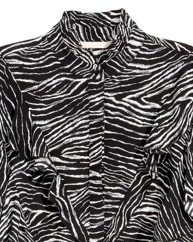 شومیز زنانه مشکی سفید H&M