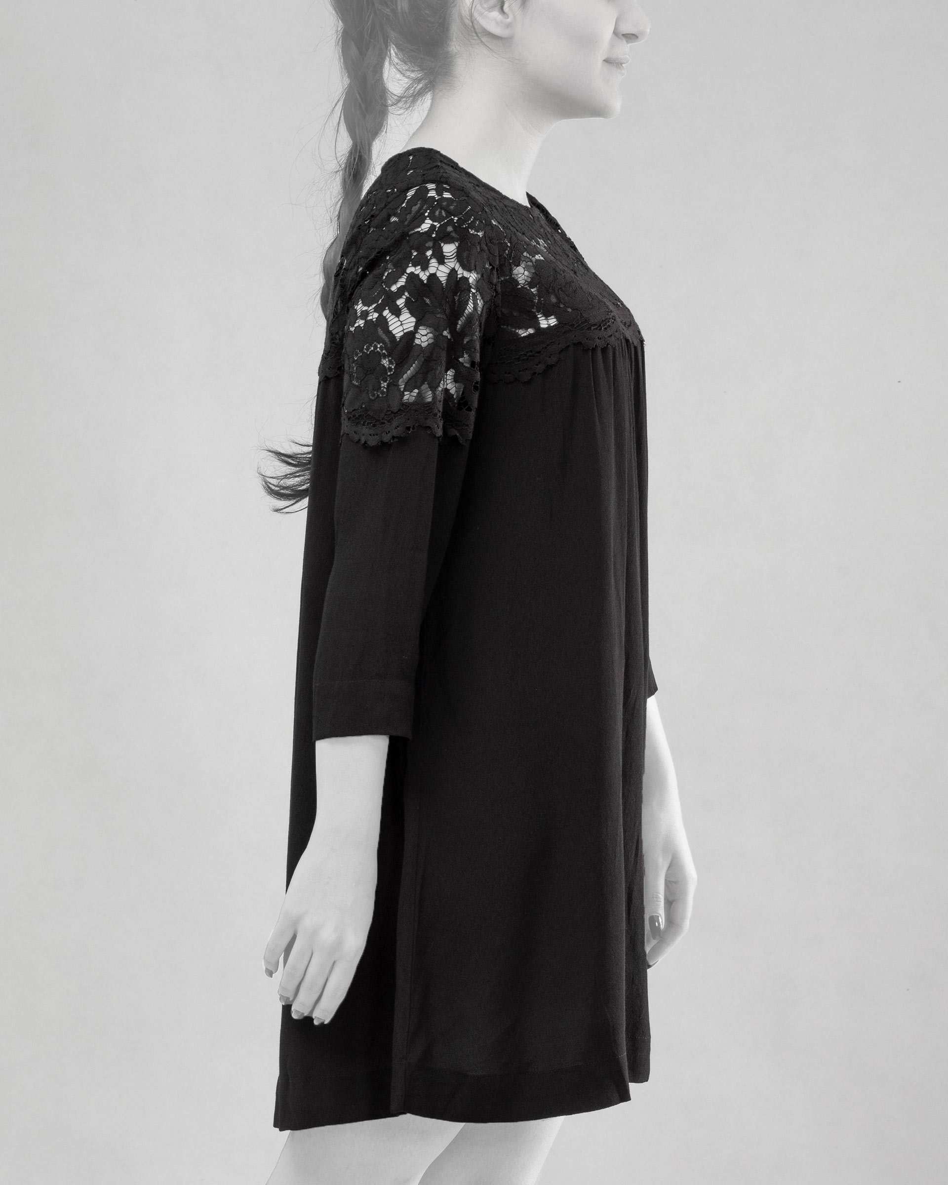 پیراهن زنانه کوتاه مشکی H&M