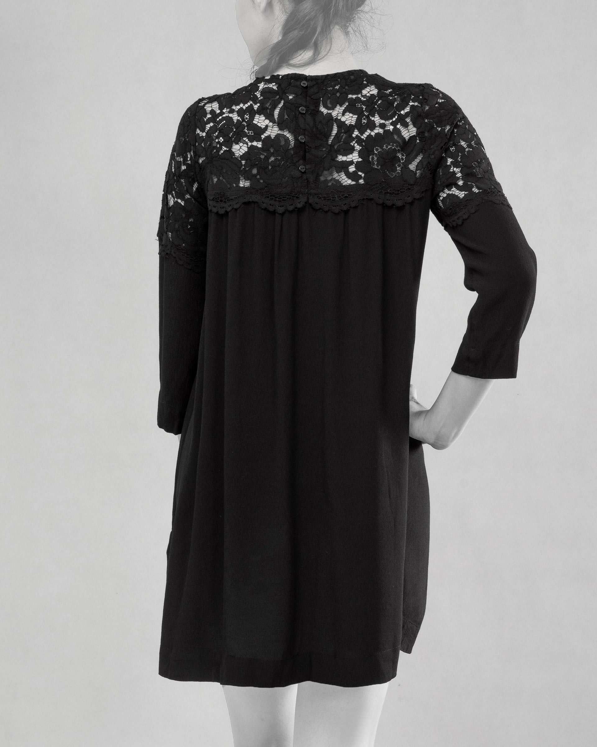 پیراهن زنانه کوتاه مشکی H&M