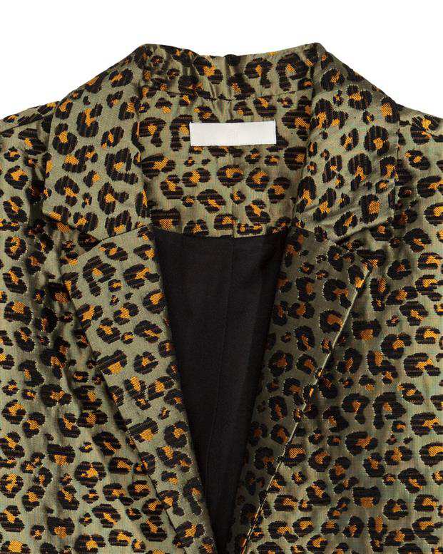 مانتو زنانه پلنگی سبز زرد H&M