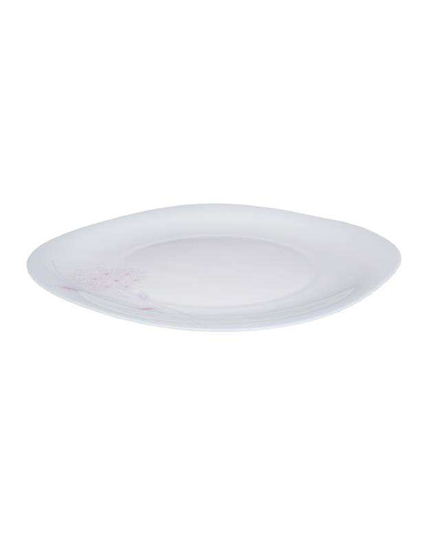 دیس پلوخوری چهارگوش طرح گل و برگ سفید Arcopal