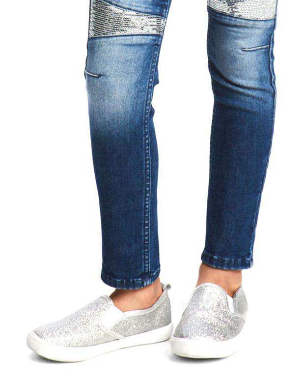 کفش دخترانه کژوال نقره‌ای اکلیلی H&M