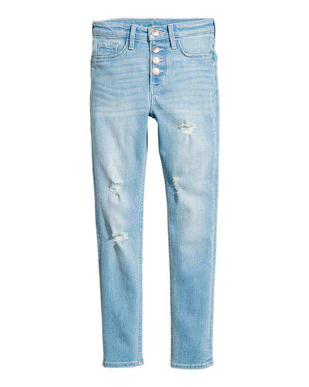 شلوار دخترانه جین آبی روشن H&M