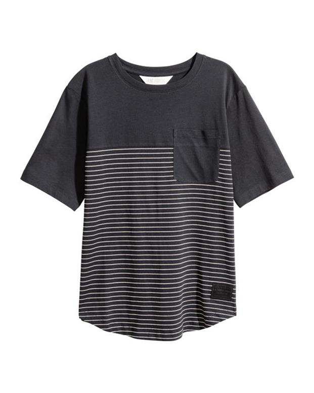 تی‌شرت پسرانه نخی مشکی H&M