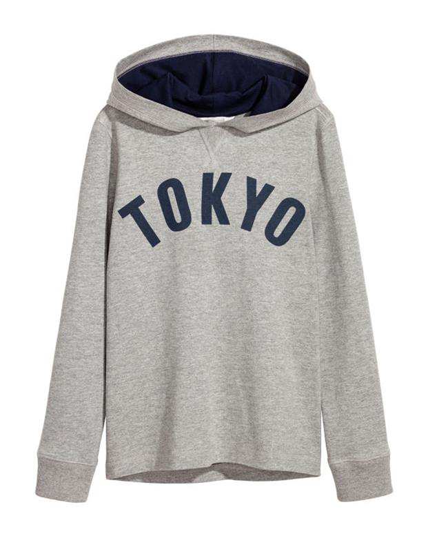 سویشرت پسرانه کلاه‌دار جلوبسته طوسی H&M