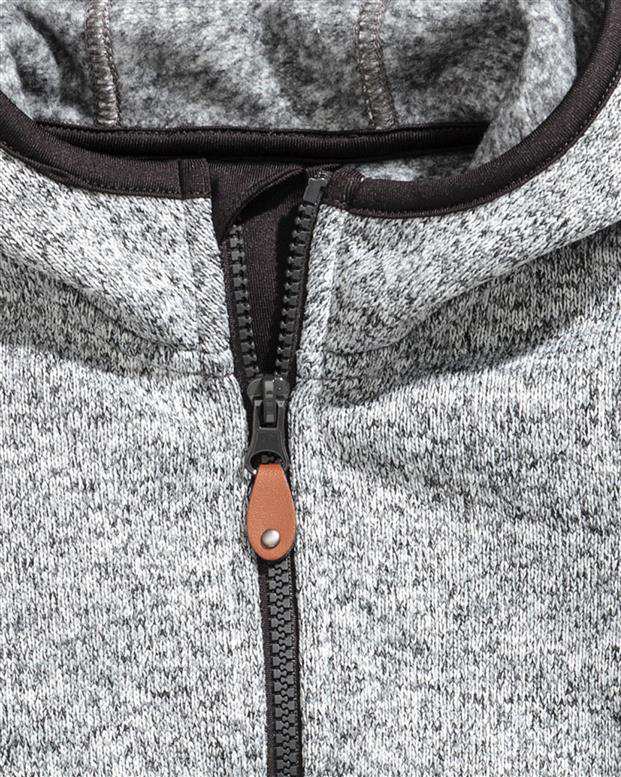 سویشرت پسرانه کلاه‌دار طوسی سفید ملانژ H&M