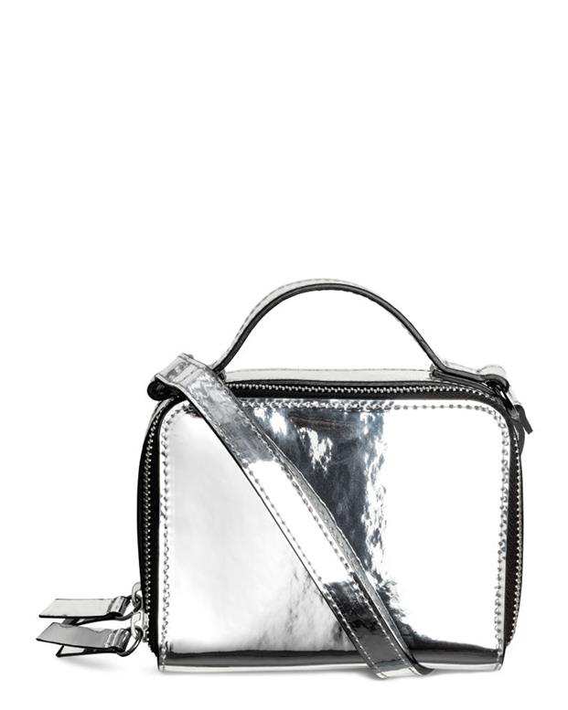 کیف زنانه دوشی نقره‌ای H&M