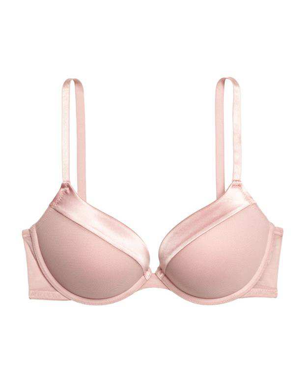 سوتین زنانه Push up اسفنجی فنردار صورتی H&M