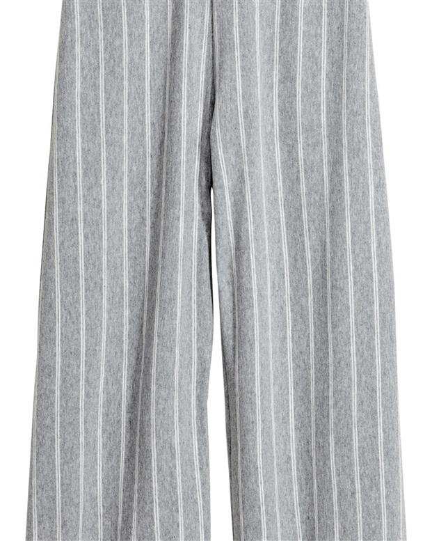 ست تاپ و شلوار زنانه طوسی سفید H&M