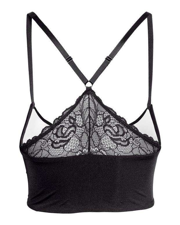 سوتین زنانه اسفنجی و فنردار مشکی H&M