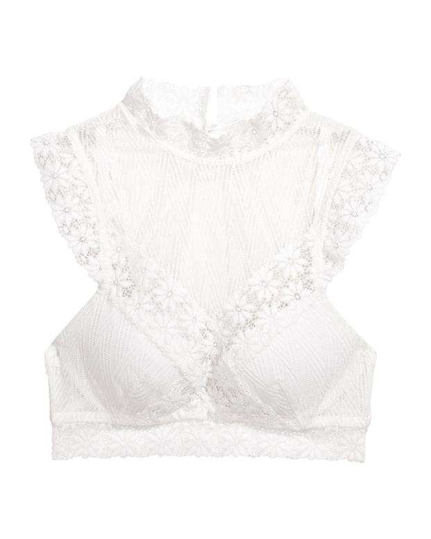 سوتین زنانه فنری اسفنجی Push Up سفید H&M